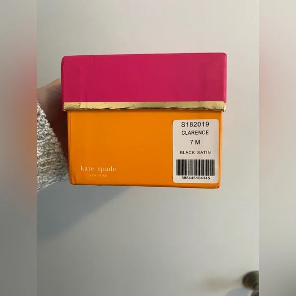 Kate Spade Cat Slippers in Black Satin - Picture 9 of 14